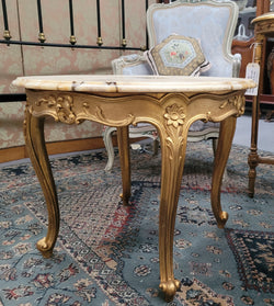 French Louis XV Style Gilt Wood Marble Top Coffee Table | Antique & Vintage | Moonee Ponds Antiques | Australia Wide Delivery