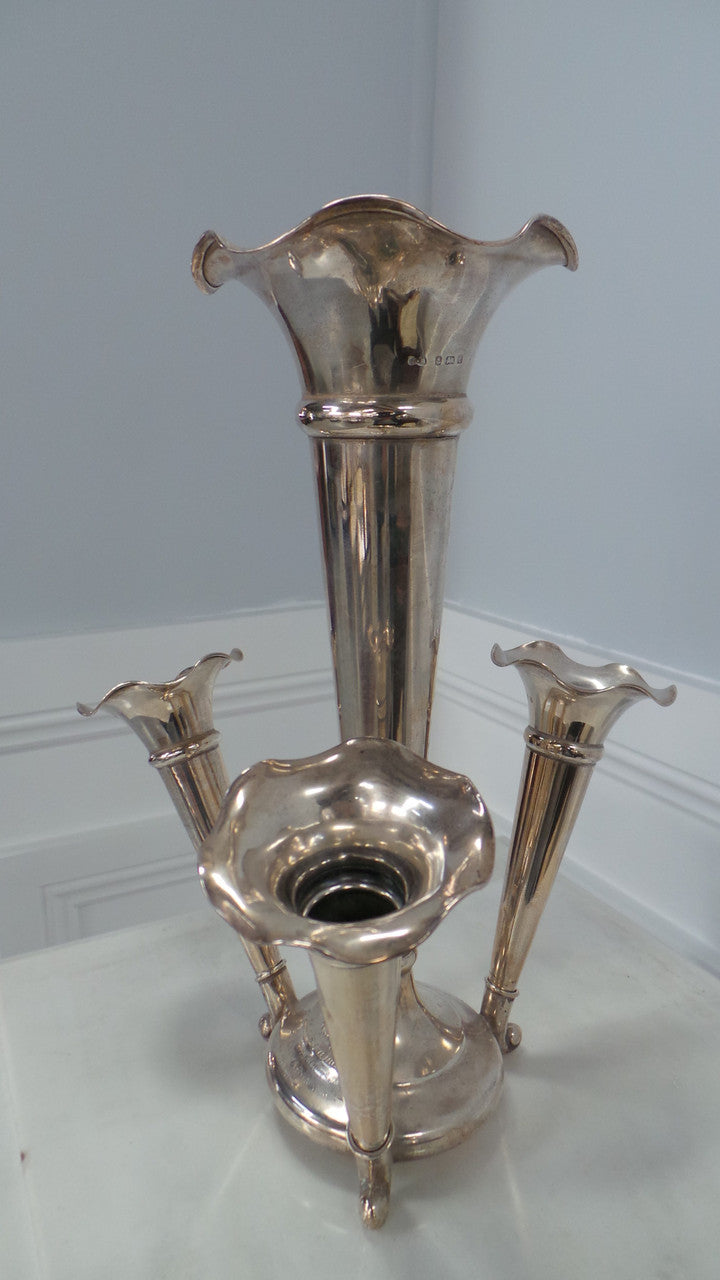 Lovely Sterling Silver Four Trumpet Epergne | Antique & Vintage | Moonee Ponds Antiques | Australia Wide Delivery