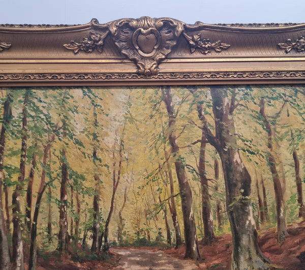 Amazing French signed oil on canvas painting of trees, it is framed in a lovely gilt frame. In good original condition. Please see photos as they form part of the description.
