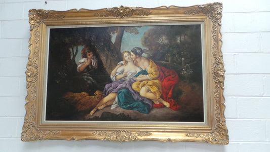 French Oil On Canvas Painting-3