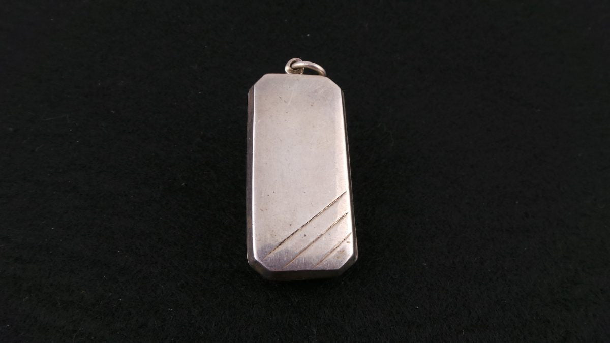 Sterling Silver Art Deco Style Pendant - Locket