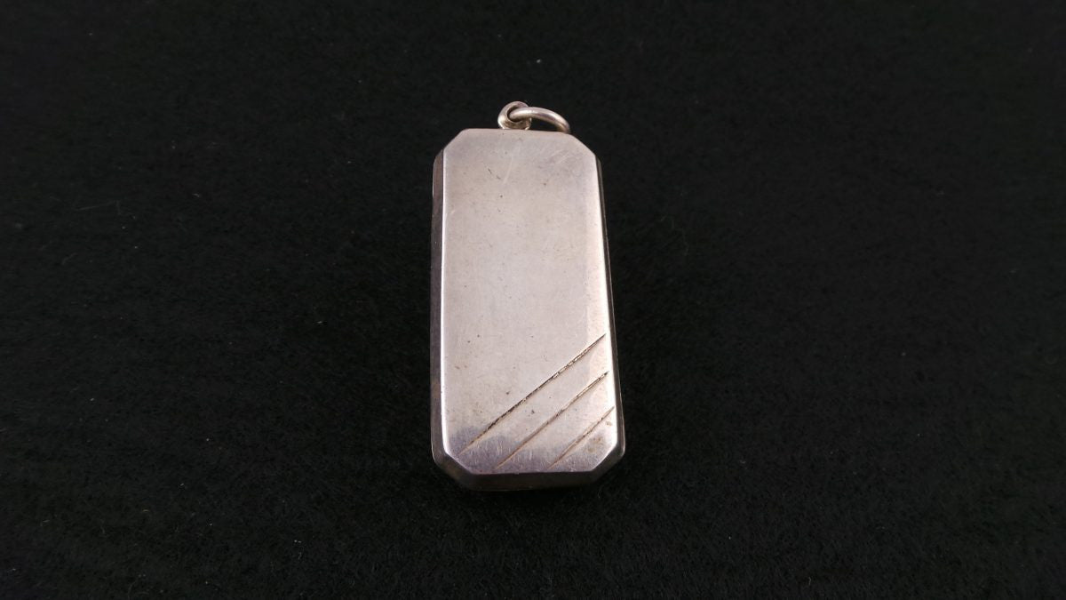 Sterling Silver Art Deco Style Pendant - Locket | Antique & Vintage | Moonee Ponds Antiques | Australia Wide Delivery