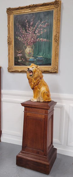 Sourced From France a Large French Oak Pedestal | Antique & Vintage | Moonee Ponds Antiques | Australia Wide Delivery