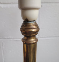 Tall Art Deco Table Lamp – Brass on Wooden Base | Antique & Vintage | Moonee Ponds Antiques | Australia Wide Delivery
