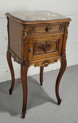 Single Carved French walnut Bedside Cabinet | Antique & Vintage | Moonee Ponds Antiques | Australia Wide Delivery