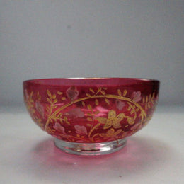 Bohemian Moser Style Cranberry Art Glass