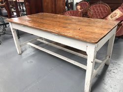 Early Victorian Pine Table-Desk With Drawer & Painted Base | Antique & Vintage | Moonee Ponds Antiques | Australia Wide Delivery