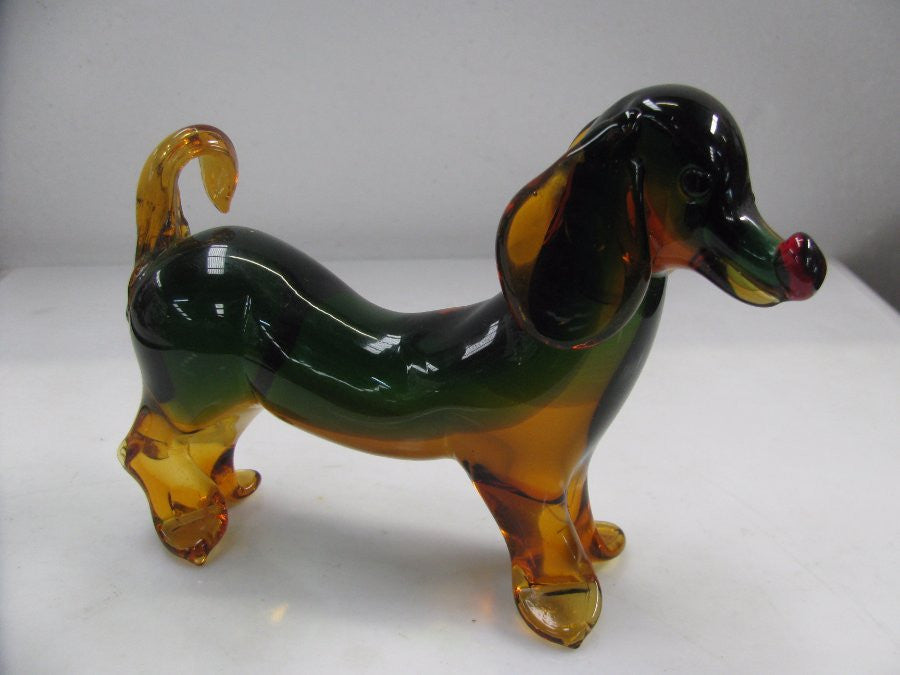 Murano Glass Dachshund Dog-1