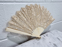 Edwardian Bone and Lace Fan | Antique & Vintage | Moonee Ponds Antiques | Australia Wide Delivery