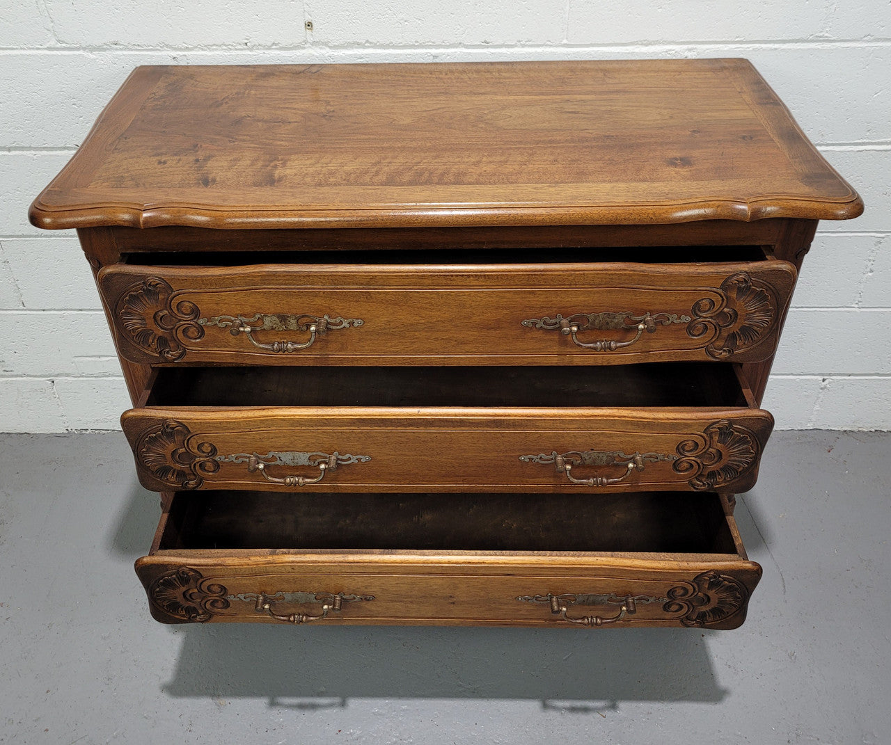 Fabulous French Walnut Three Drawer Commode | Antique & Vintage | Moonee Ponds Antiques | Australia Wide Delivery