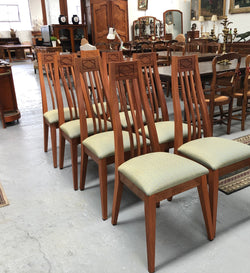 Set Of 8 Custom Made Mackintosh Style Dining Chairs | Antique & Vintage | Moonee Ponds Antiques | Australia Wide Delivery
