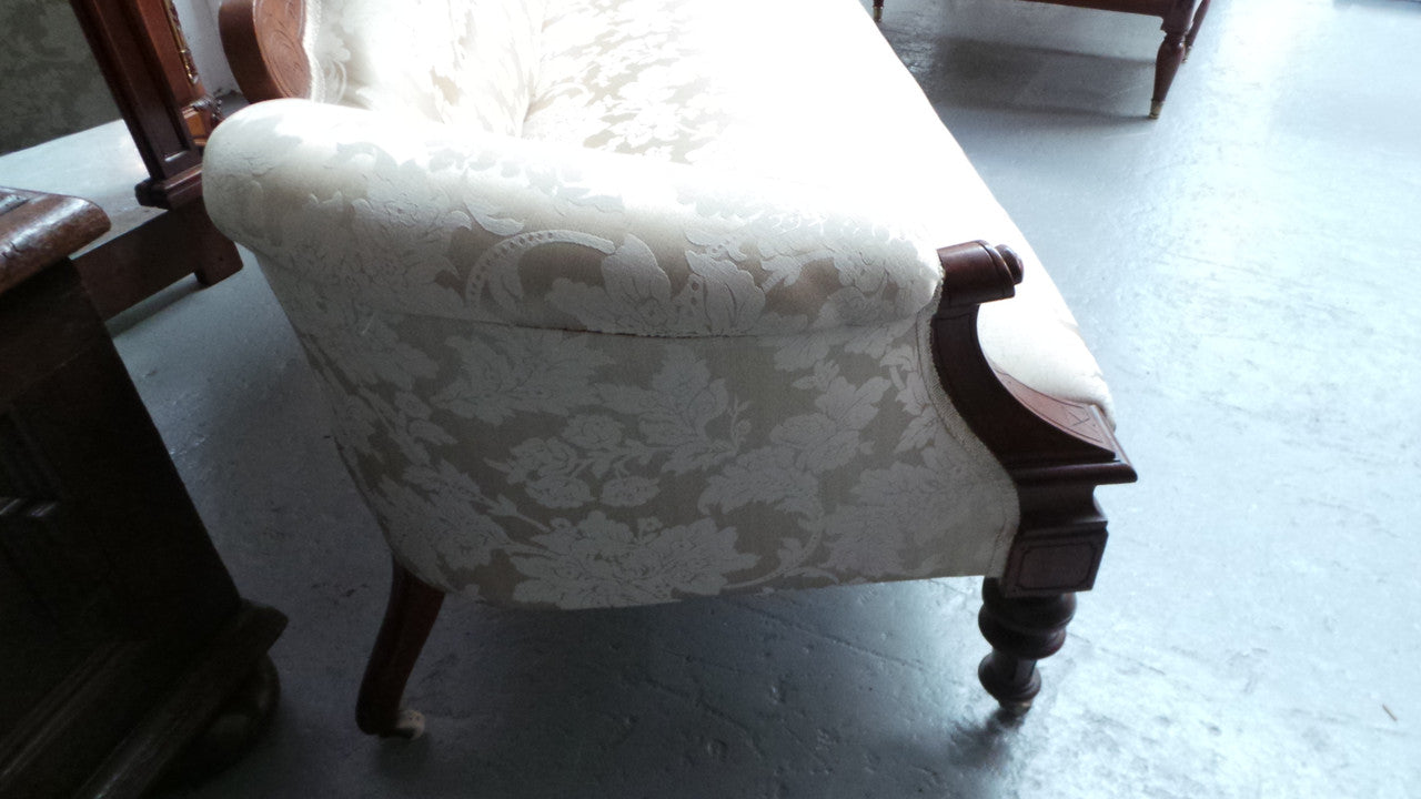 Antique Edwardian Walnut Double Ended Chaise Lounge | Antique & Vintage | Moonee Ponds Antiques | Australia Wide Delivery