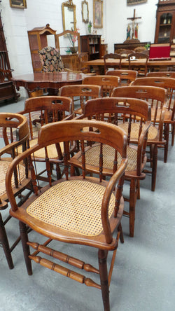 Set Of 10 English Oak Captain’s Chairs | Antique & Vintage | Moonee Ponds Antiques | Australia Wide Delivery