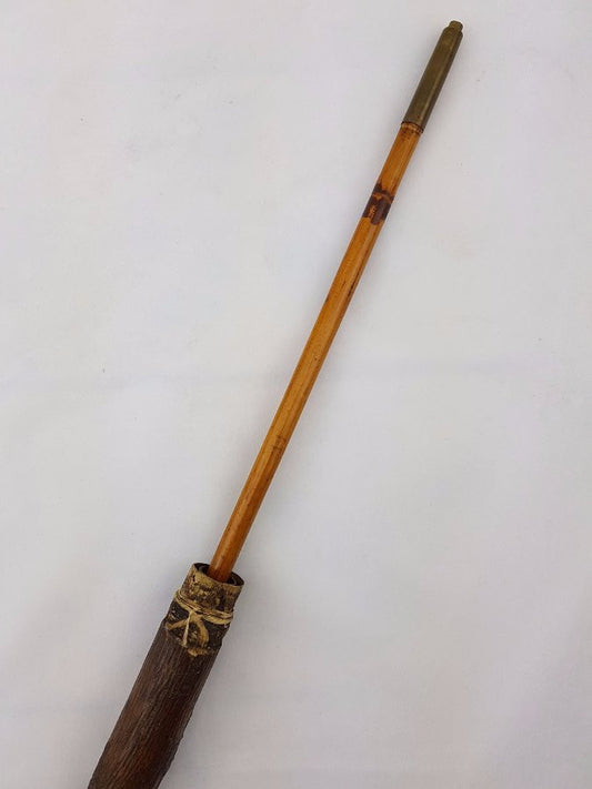 Victorian Bamboo Walking Stick With Hidden Fishing Rod