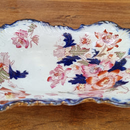 Large Victorian English china bowl beautifully hand-painted. In good original condition please view photos as they help form part of the description.