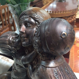 Art Deco Coal Painted Statue
