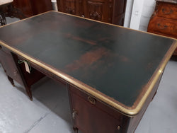 French Empire Style Flame Mahogany Full Partners Desk | Antique & Vintage | Moonee Ponds Antiques | Australia Wide Delivery