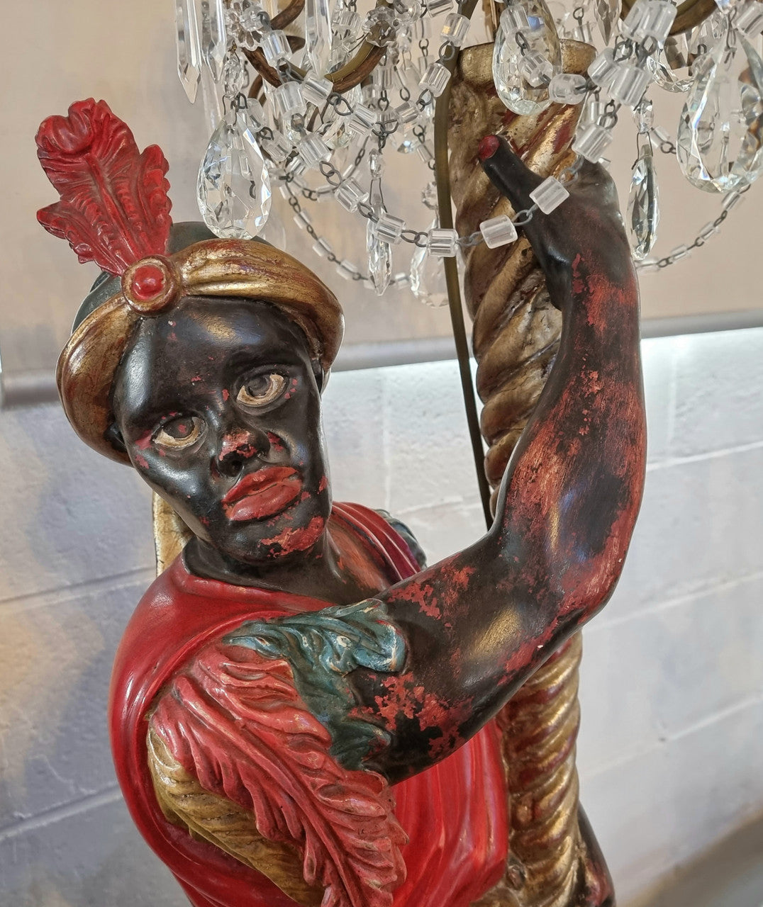 19th Century Italian Wooden Blackamoor Lamp | Antique & Vintage | Moonee Ponds Antiques | Australia Wide Delivery