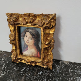 Two Italian framed prints in decorative gilt frames. In good original condition. Can be purchased as a pair or individually for $25- each.