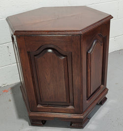 Hexagonal Mahogany Enclosed Side Cabinet With Two Doors | Antique & Vintage | Moonee Ponds Antiques | Australia Wide Delivery