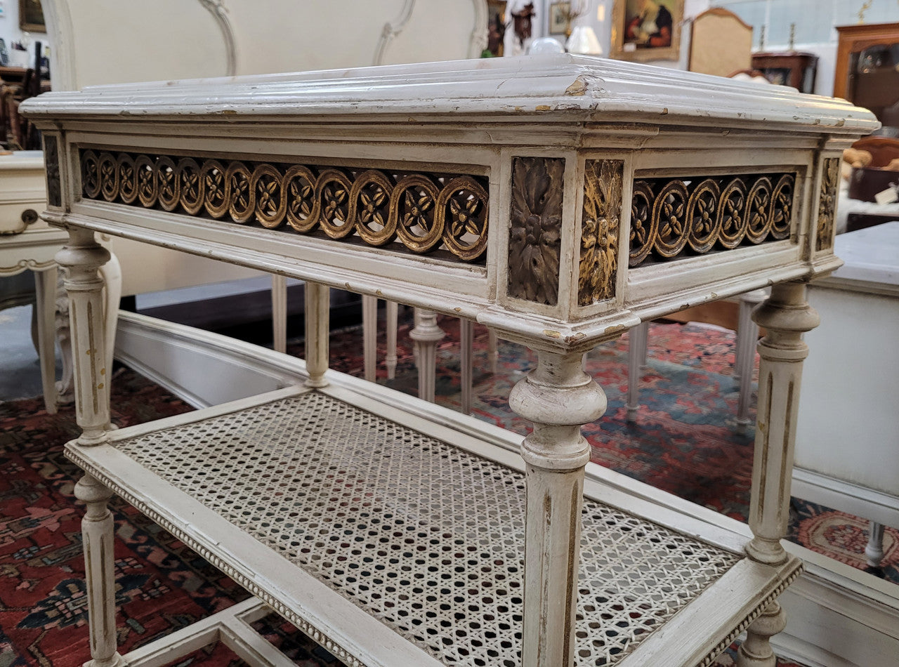Painted French Louis XVI Style Marble Top Console Table | Antique & Vintage | Moonee Ponds Antiques | Australia Wide Delivery