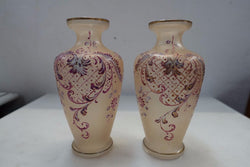 Satin Finish And Enamel Glass Vases | Antique & Vintage | Moonee Ponds Antiques | Australia Wide Delivery