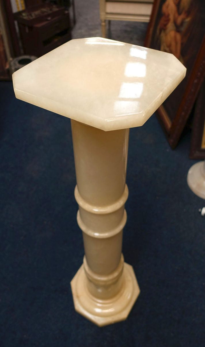 Large Vintage Italian Alabaster Pedestal