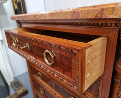 French Walnut and Burr Walnut Chest of Six Drawers | Antique & Vintage | Moonee Ponds Antiques | Australia Wide Delivery