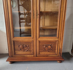 Stunning French Walnut Henry II Style Two Door Bookcase | Antique & Vintage | Moonee Ponds Antiques | Australia Wide Delivery
