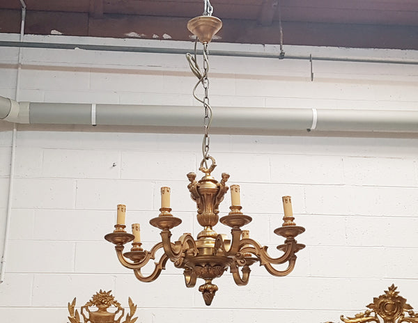 French 19th Century Napoleon III Gilt Bronze Chandelier