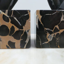 A Pair Of French Art Deco Bronze Metal Signed "MILO" Bookends