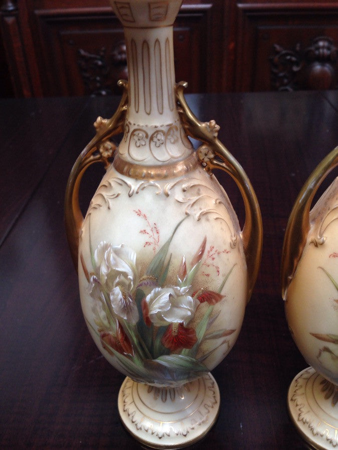 Pair Austrian Vases | Antique & Vintage | Moonee Ponds Antiques | Australia Wide Delivery