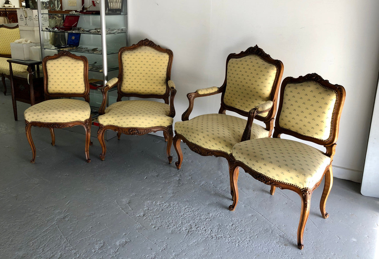 Louis XV Sytle Walnut Lounge Suite | Antique & Vintage | Moonee Ponds Antiques | Australia Wide Delivery