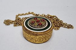 Vintage Gilt & Enamel Pill Box | Antique & Vintage | Moonee Ponds Antiques | Australia Wide Delivery