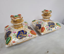Rare Pair of Cushion Shaped Old Paris Porcelain Scent Bottles | Antique & Vintage | Moonee Ponds Antiques | Australia Wide Delivery