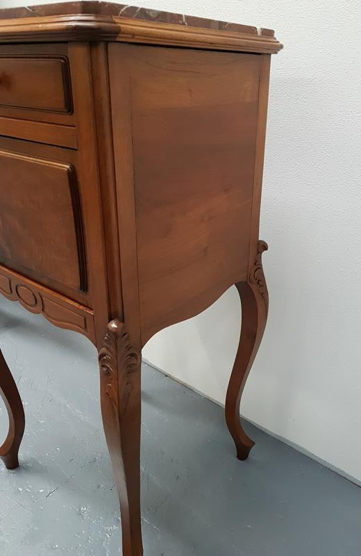 Single French Walnut Bedside Cabinet