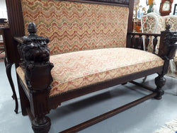 French Gothic Style 19th Century Oak Settee | Antique & Vintage | Moonee Ponds Antiques | Australia Wide Delivery