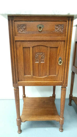 French Arts And Crafts Oak Bedside Cabinets | Antique & Vintage | Moonee Ponds Antiques | Australia Wide Delivery