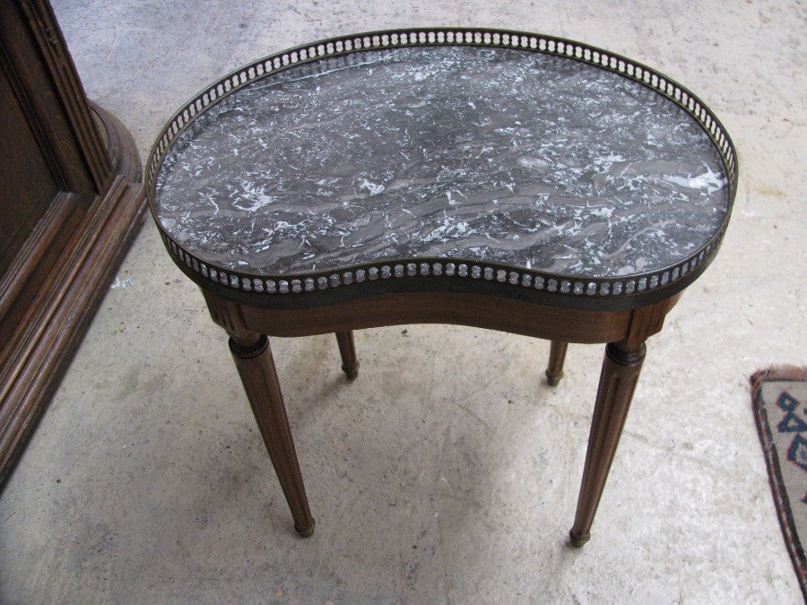 French Marble Top Side Table