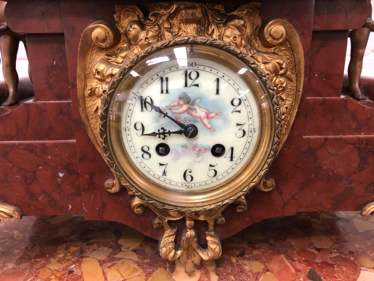 Antique French Bronzed Mantle Clock | Antique & Vintage | Moonee Ponds Antiques | Australia Wide Delivery