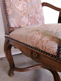 French Walnut Arm Chair | Antique & Vintage | Moonee Ponds Antiques | Australia Wide Delivery