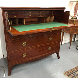 Georgian  Inlaid Mahogany Secretaire