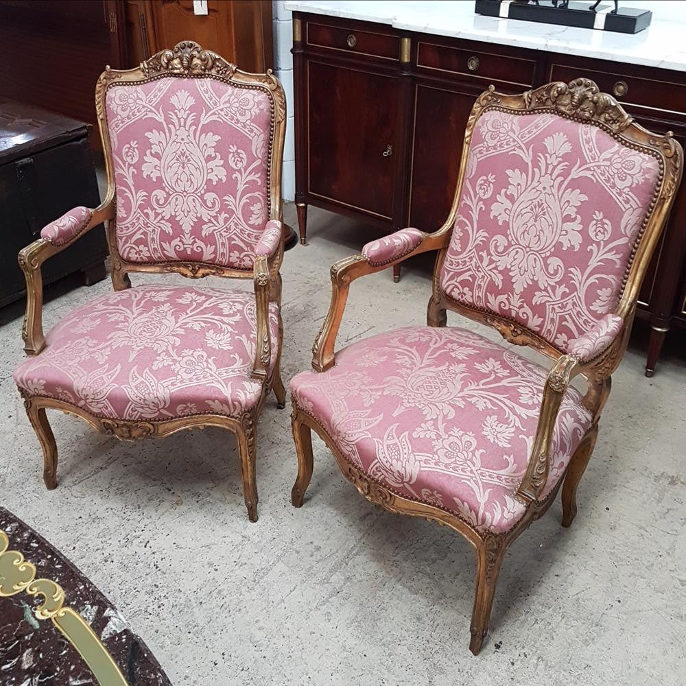 Pair Of French Louis XV Style Fauteuil