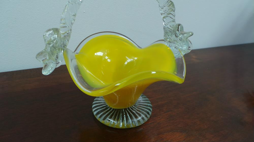 Art Glass Basket | Antique & Vintage | Moonee Ponds Antiques | Australia Wide Delivery