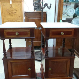 Pair of French Mahogany Bedside Cabinets-3