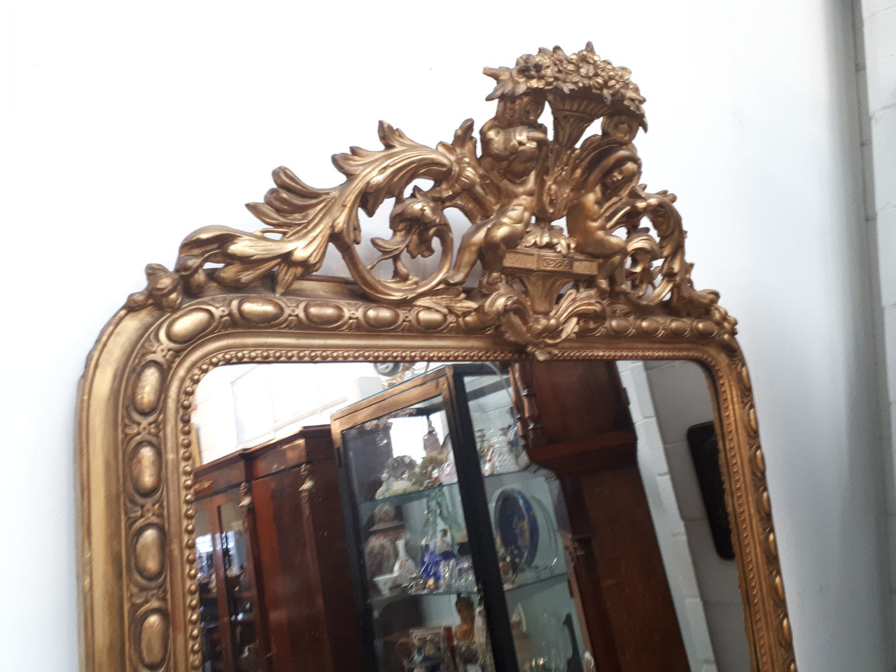 An Early 19th Century Water Gilt Floral Overmantle Mirror | Antique & Vintage | Moonee Ponds Antiques | Australia Wide Delivery