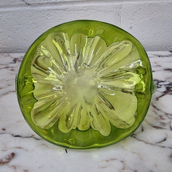 Delightful Art Glass Vintage Basket Green | Antique & Vintage | Moonee Ponds Antiques | Australia Wide Delivery