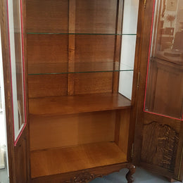French Louis XV Style Oak Vitrine