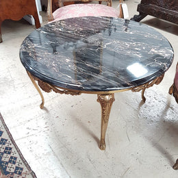 French Portoro Marble Coffee Table