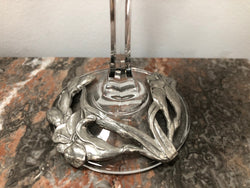 Royal Selangor Floral Pewter and Crystal Fluted Glass | Antique & Vintage | Moonee Ponds Antiques | Australia Wide Delivery